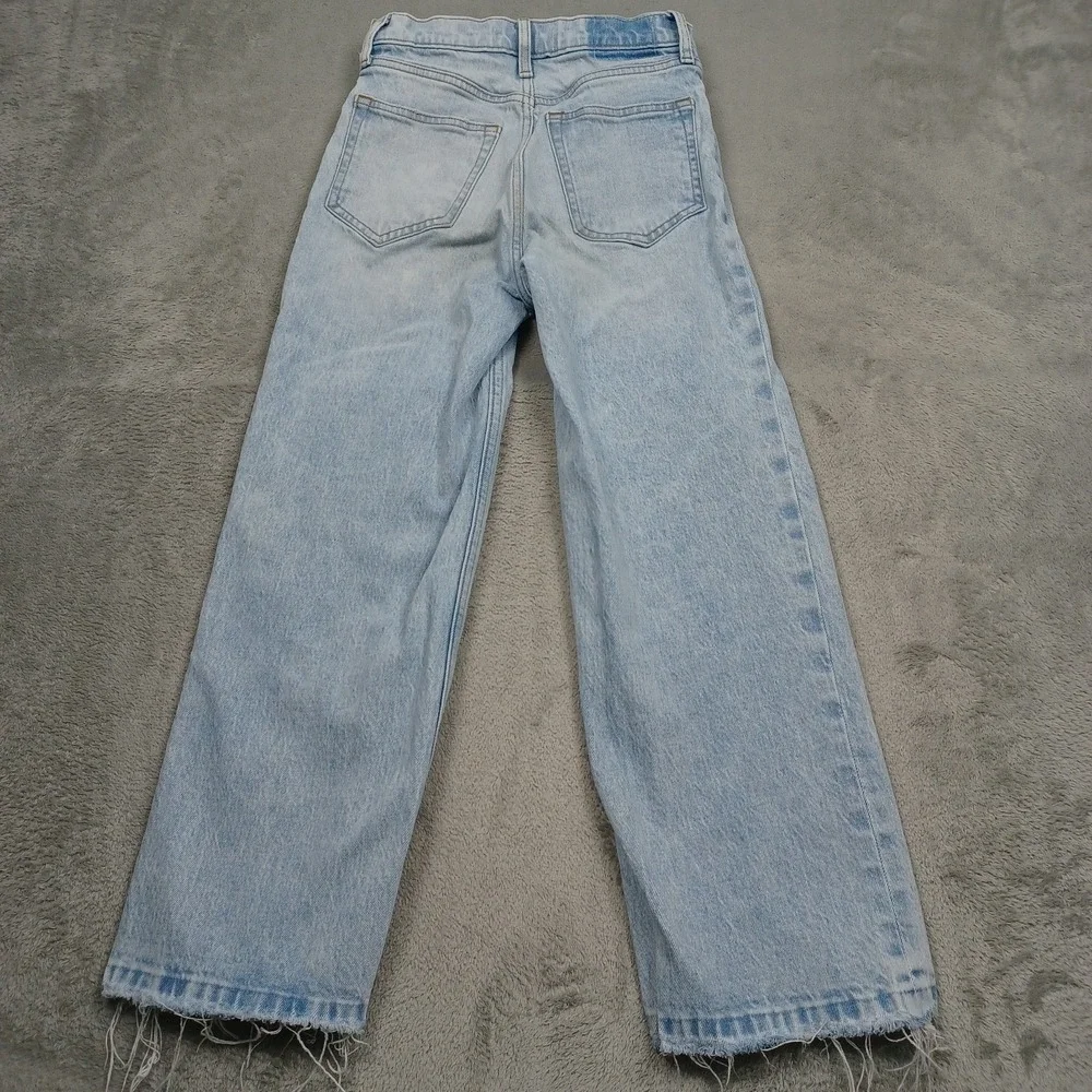 Abercrombie Fitch Jeans Womens 24 Blue Denim Cropped Wide Leg High Rise